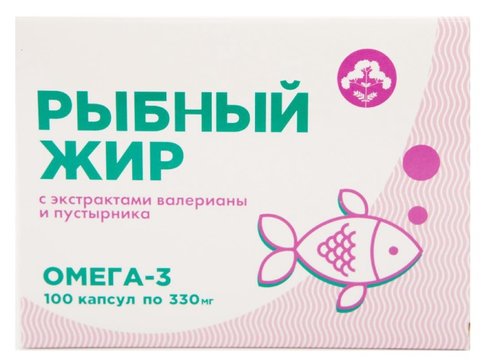 Купить рыбный жир с экстрактами валерианы и пустырника капс 100 шт от ...