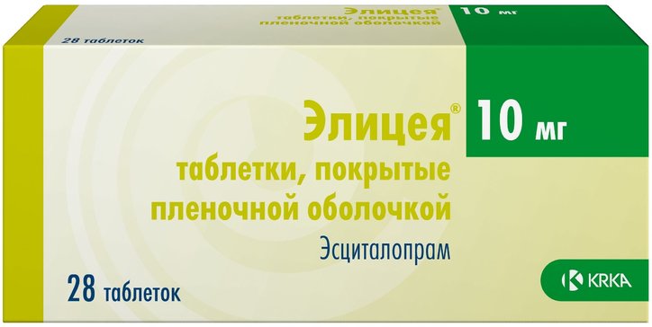 Купить элицея таб п/об пленочной 10мг 28 шт (эсциталопрам) от 830 руб ...