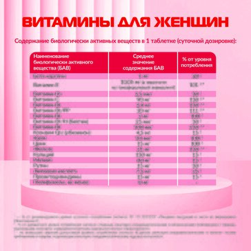 Купить витаминно-минеральный комплекс для женщин таб 30 шт Vitumnus ...