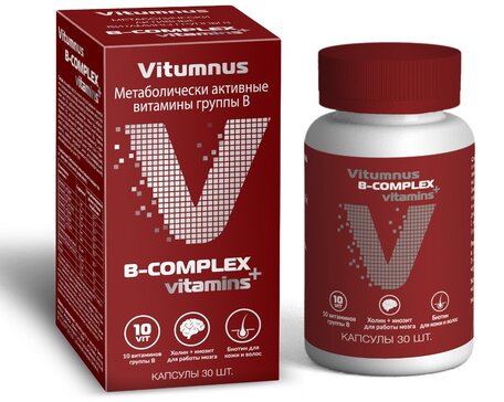 Купить витамины группы В капс 30 шт B-Complex Vitumnus Витумнус от 713 ...