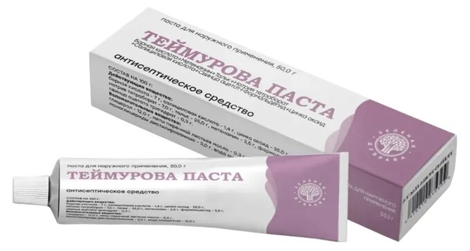 Купить теймурова паста 50 г (борная кислота+метенамин+тальк+натрия ...