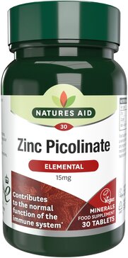 Купить nATURES AID Цинка пиколинат 15 мг таб 30 шт Нейчерс Эйд (цинка ...