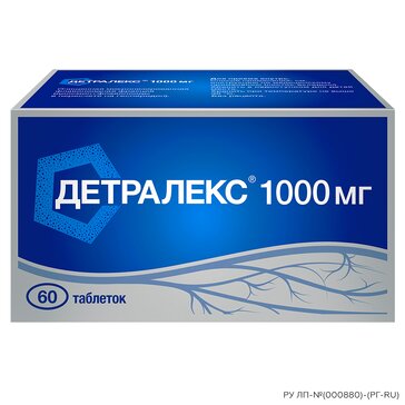 Купить детралекс таб 1000 мг 60 шт (очищенная микронизированная ...