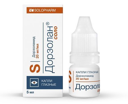 Купить дорзолан соло капли гл. 20мг/мл 5мл фл 1 шт (дорзоламид) от 372 ...